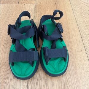 Alexander McQueen Green and Black Sandals